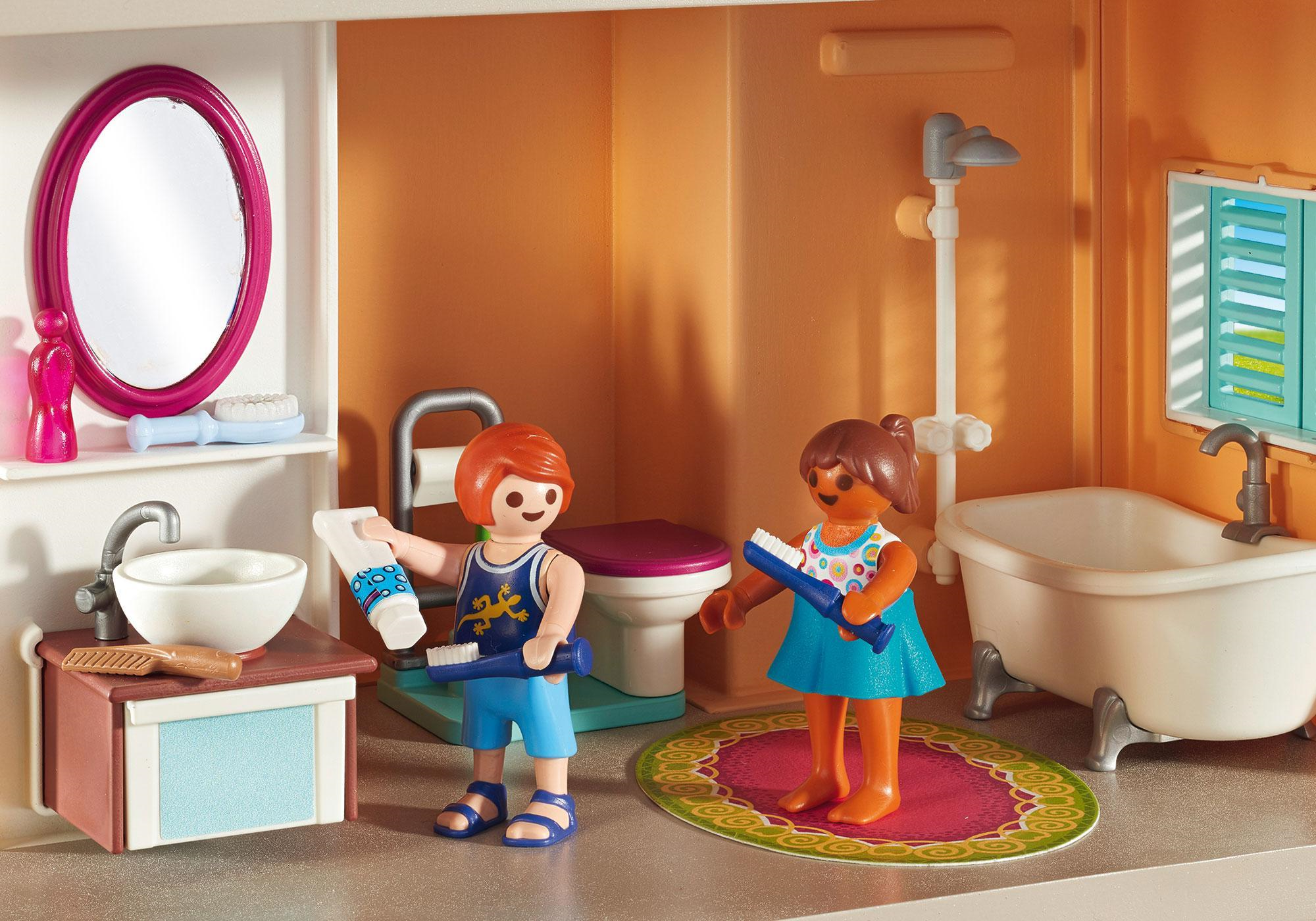 Maison moderne playmobil- se laver les dents ensemble.
