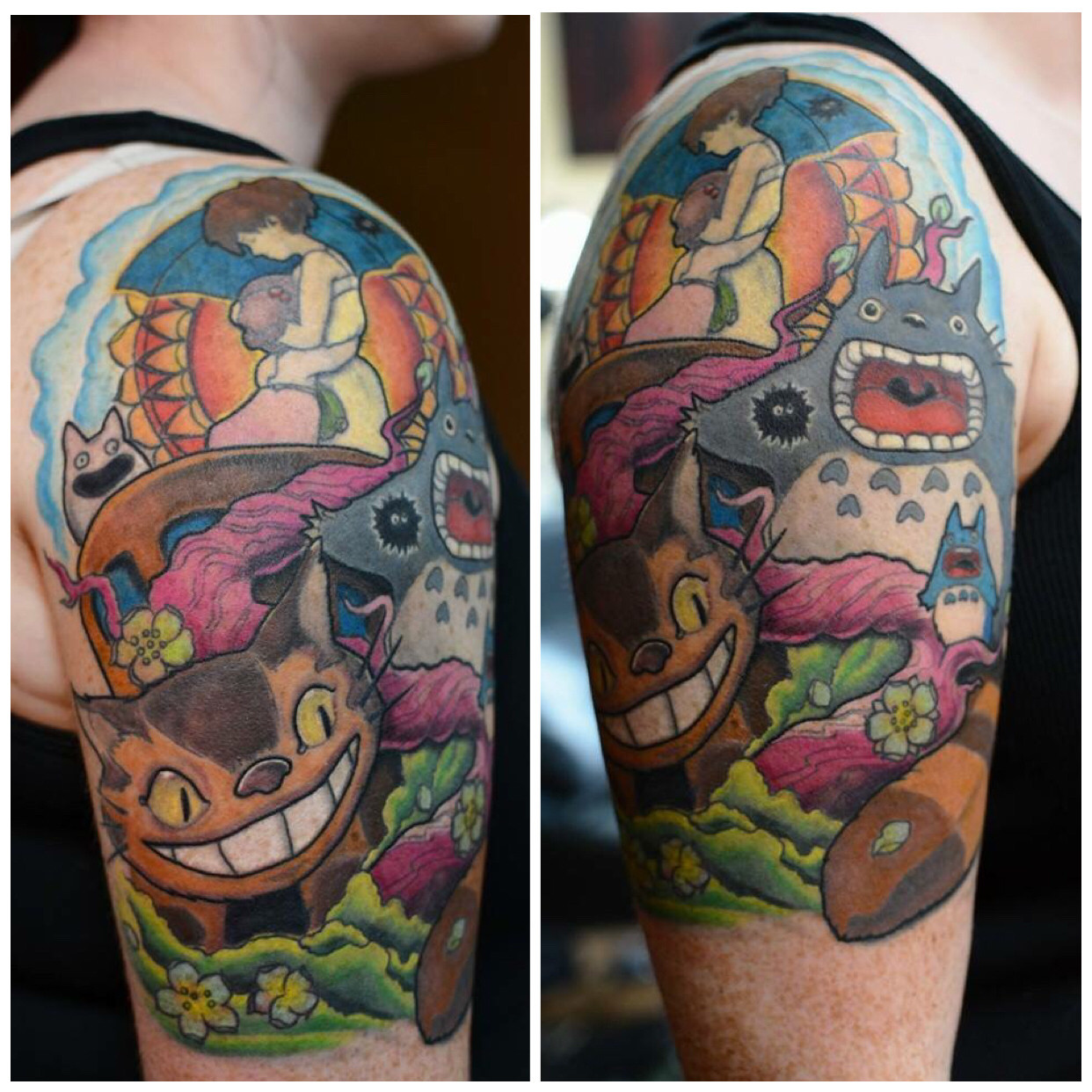 Il est moderne de faire Totoro tattoo arrière du bras