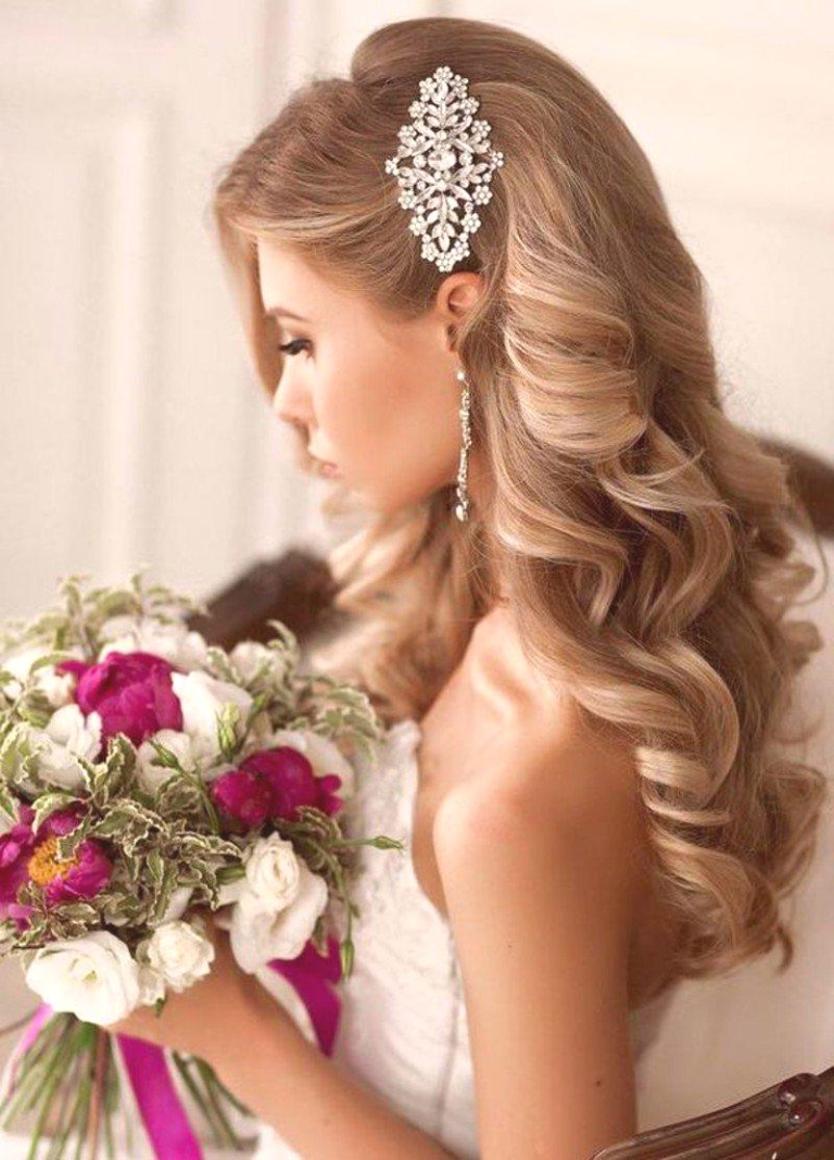 Une coiffure de mariage avec cheveux longs  50+ idées  Coiffures