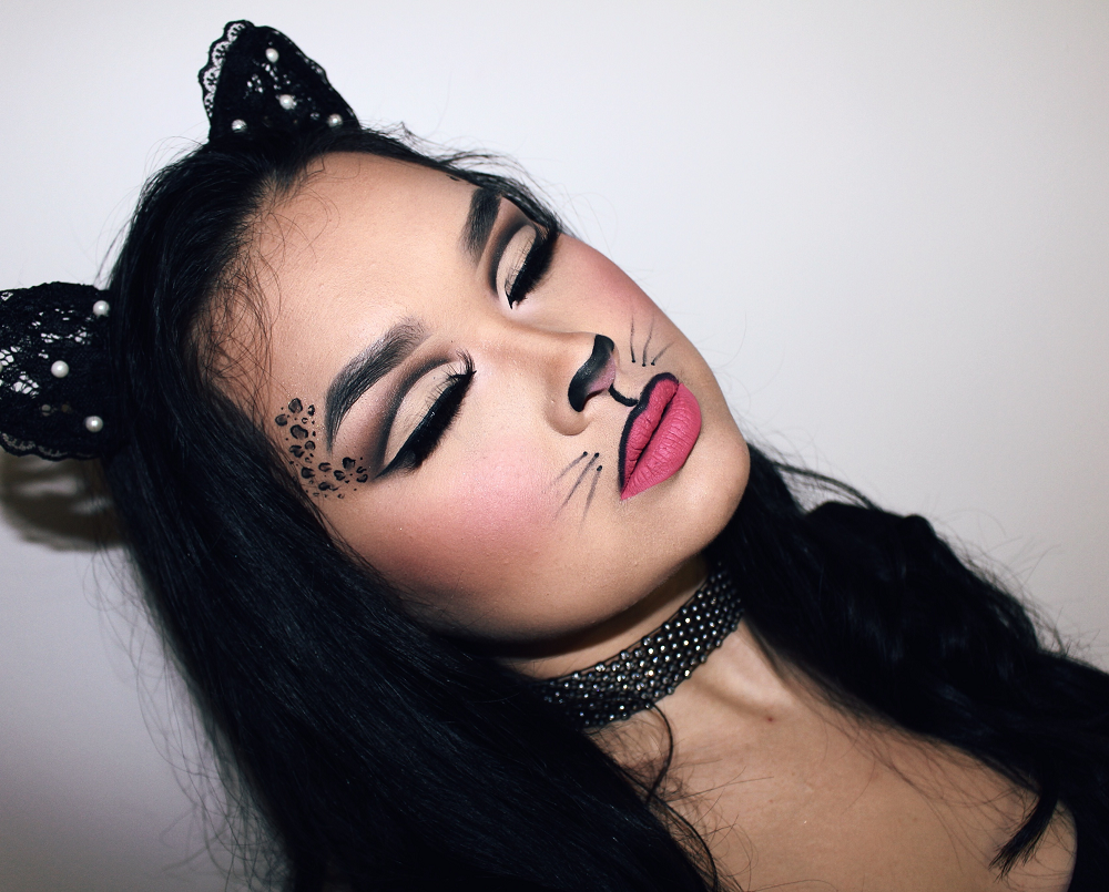 Maquillage d'Halloween léopard.