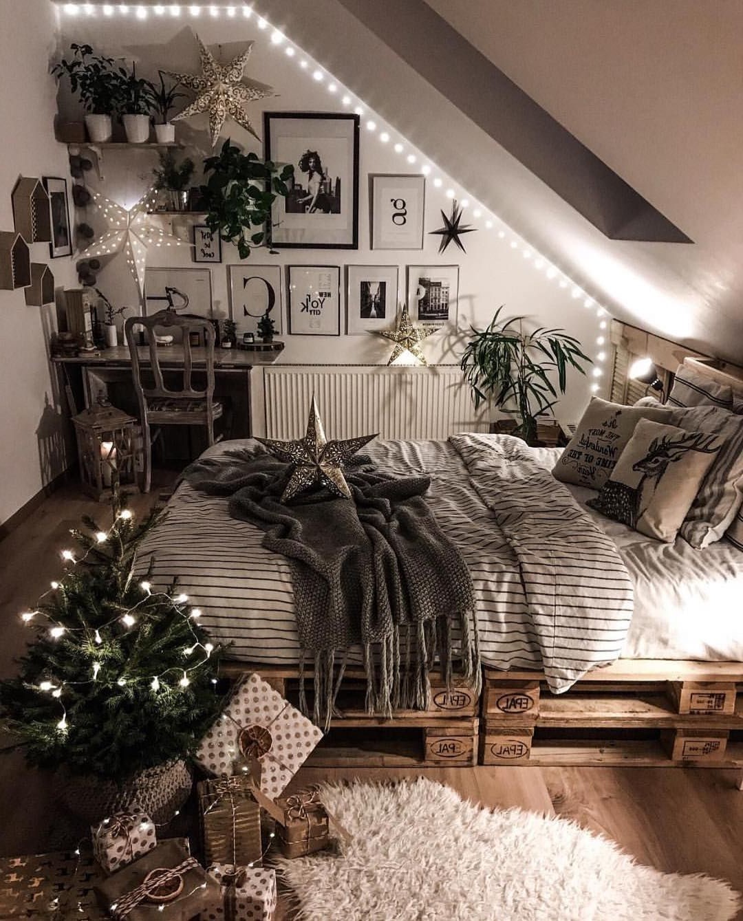 Déco de Noël pour votre chambre à coucher.