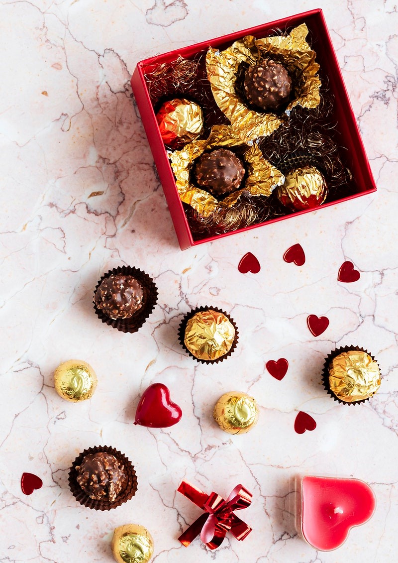 Chocolat comme cadeau pour la Saint-Valentin.