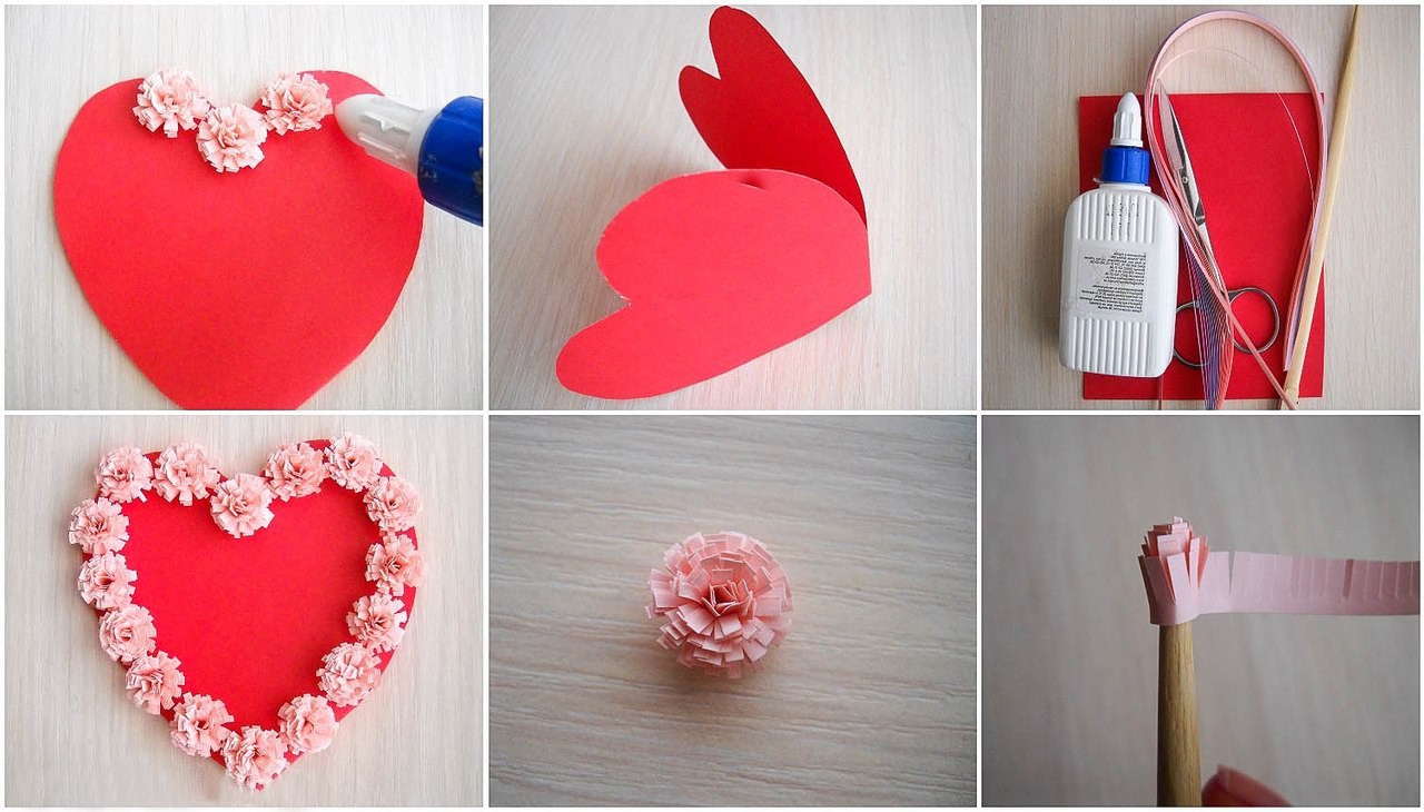 Carte en forme de coeur à fabriquer en quelques étapes simples.