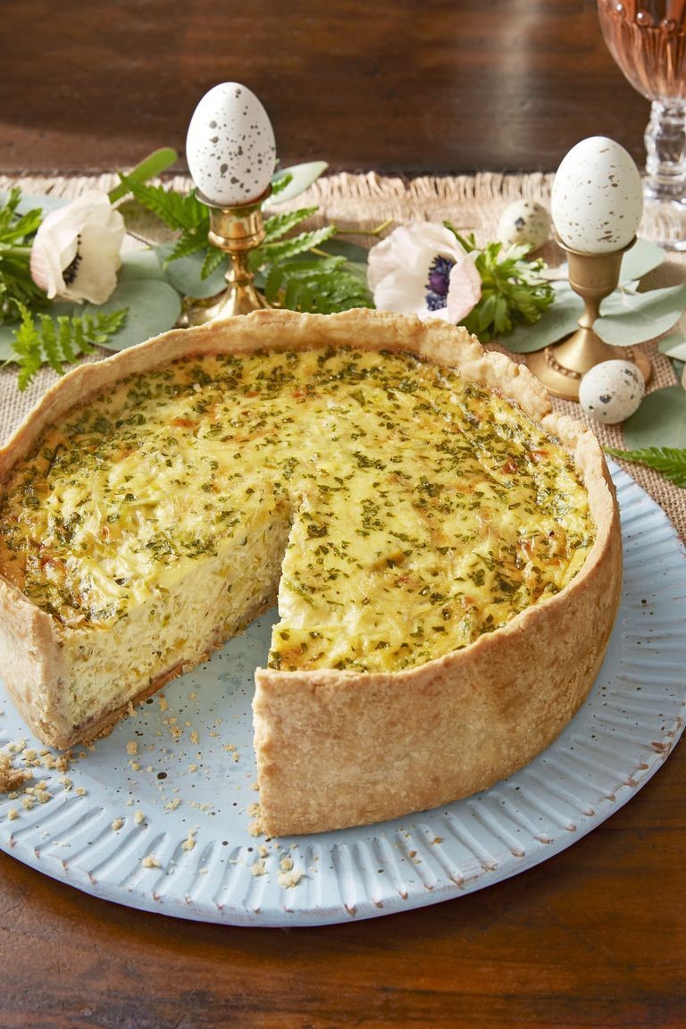 Recettes de Pâques: tarte au fromage et aux herbes.