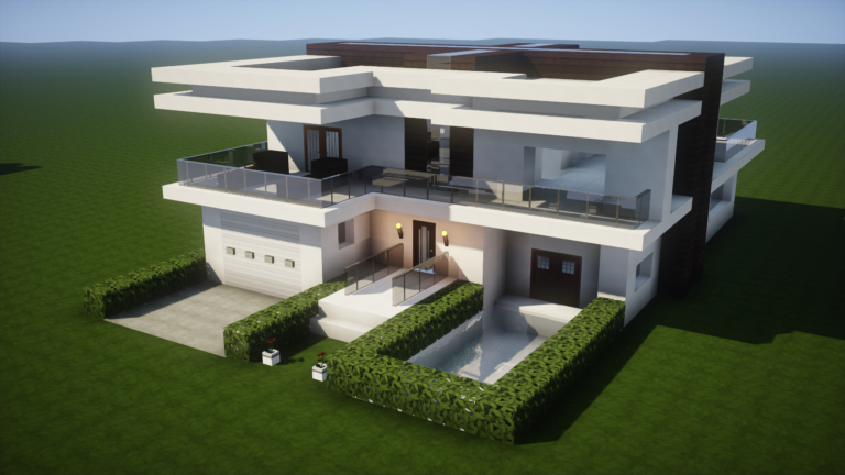 Construction D Une Maison Moderne Minecraft Maison Zenidees