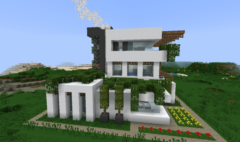 Construction D Une Maison Moderne Minecraft Maison Zenidees