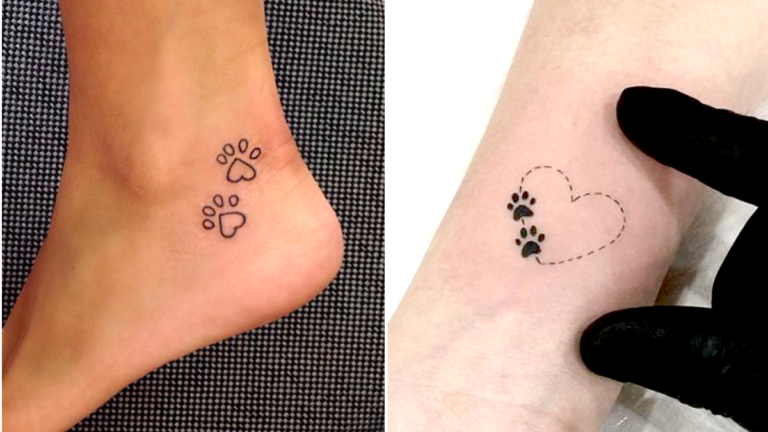 Les 55 meilleurs designs d'un tatouage patte de chien et sa
