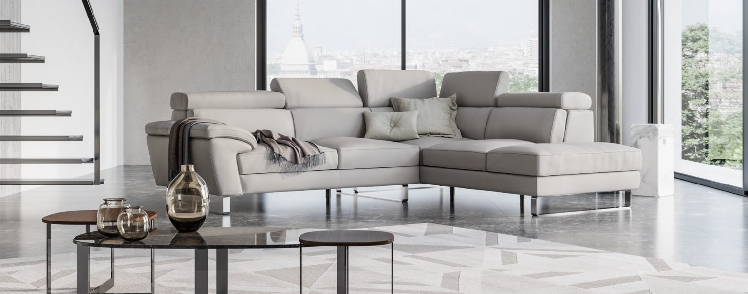Gottano, canapé en tissu aux détails précieux - poltronesofà