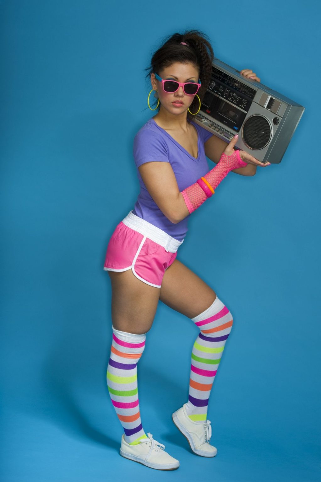 DGUSO Déguisement Année 80 Femme, Costume Carnaval, Accessoires pour Soirées à Thème et Halloween