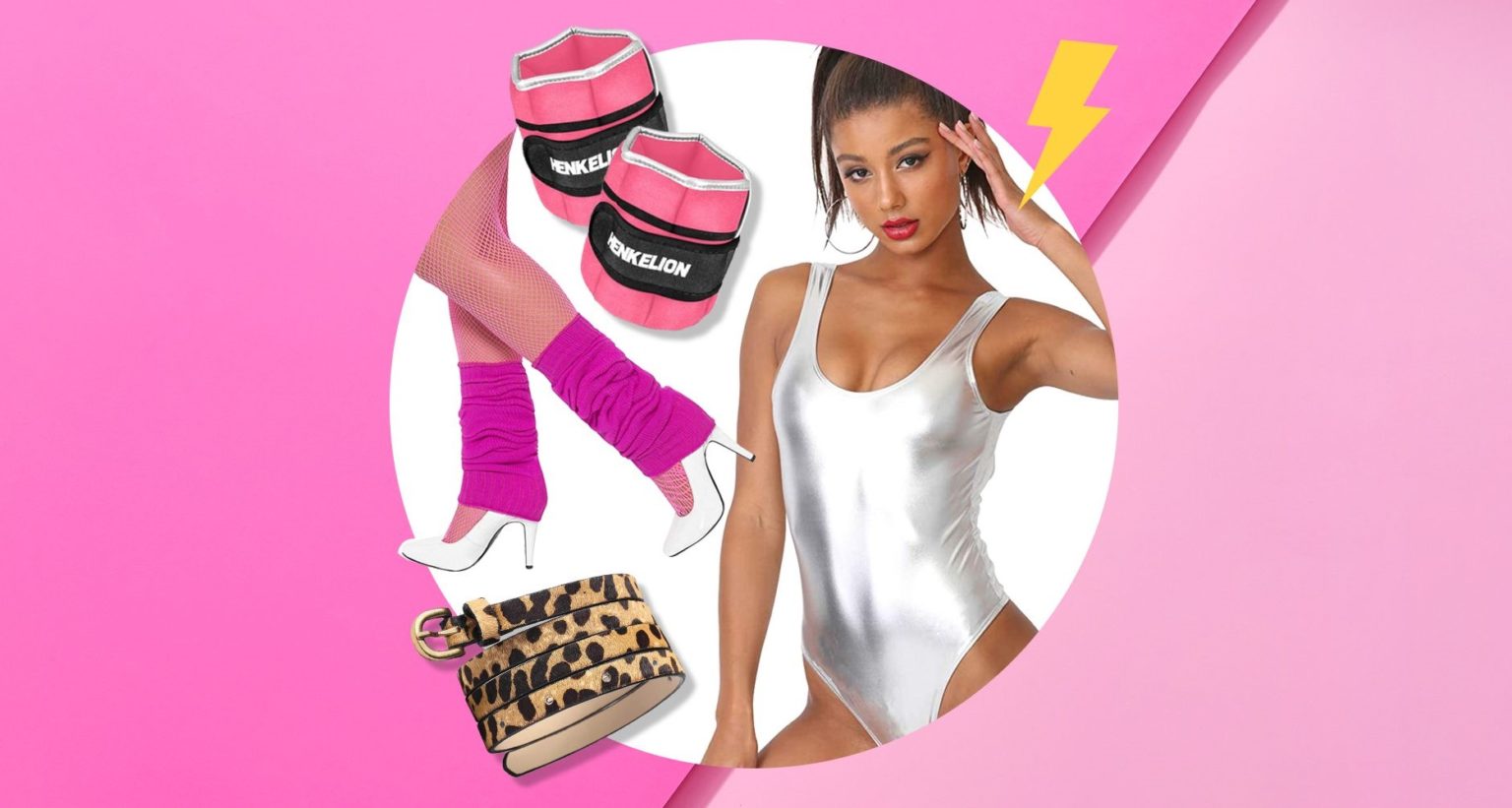 Accessoires Fluorescent Party Déguisement Années 80 Beamely - Tutu Néon + 9 Accessoires - Disco Rétro - Fête Déguisée Accessoires Fête Néon