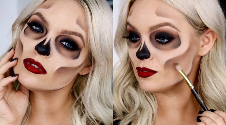Maquillage d'Halloween squelette tuto en 10 étapes faciles
