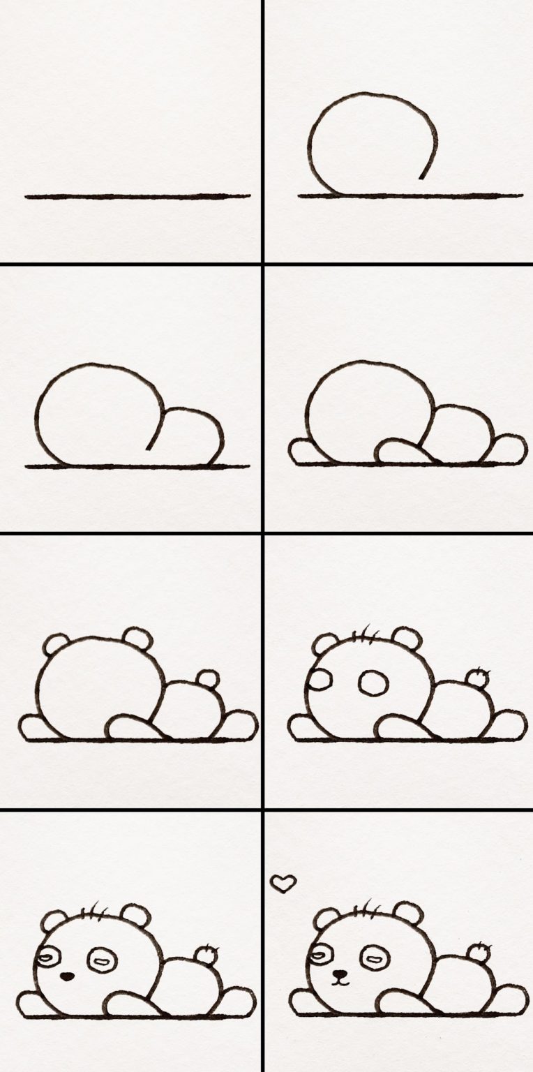 Comment dessiner un panda géant avec notre tutoriel de dessin étape par ...