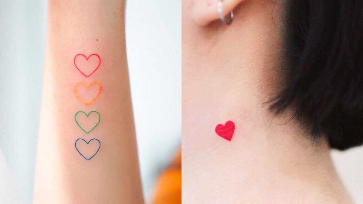 Modèle de tatouage coeur.