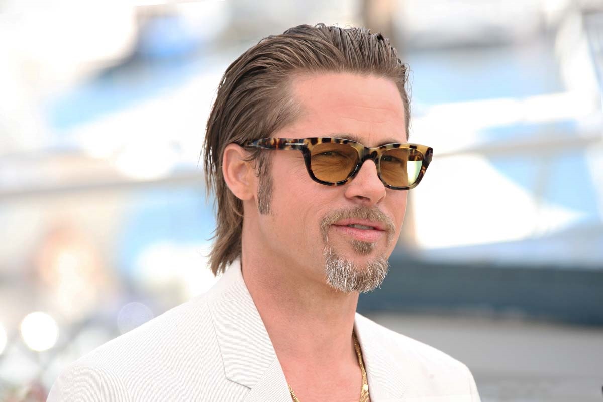 Brad Pitt avec bouc barbe.