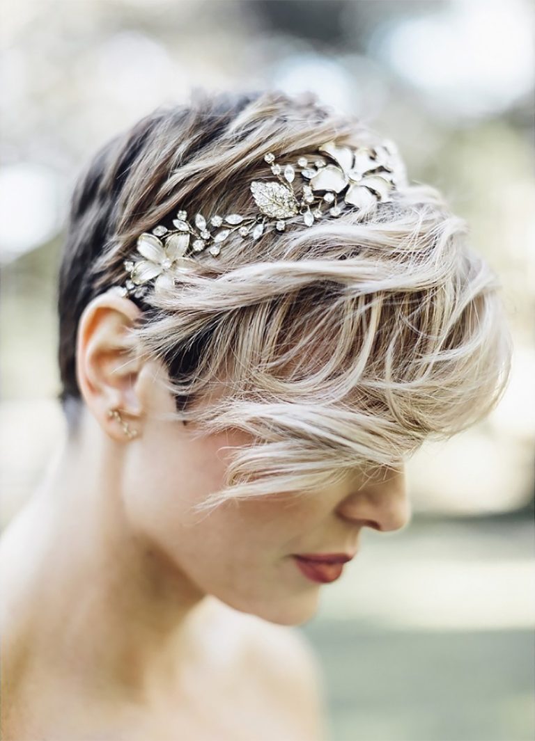 8 Superbes Idées De Coiffure De Mariage Pour Cheveux Courts Mariage Zenidees 0583